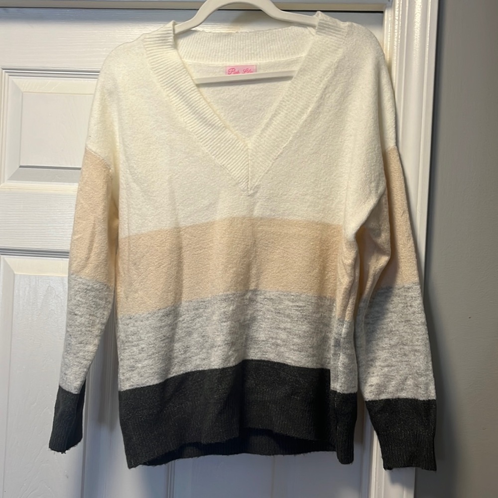 Small, Pink Lily sweater.